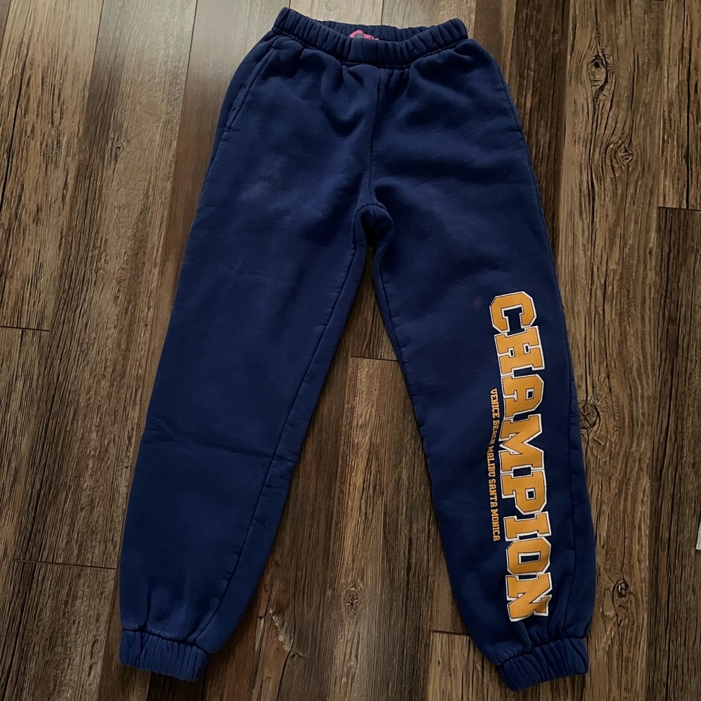 Blue edited sweatpants